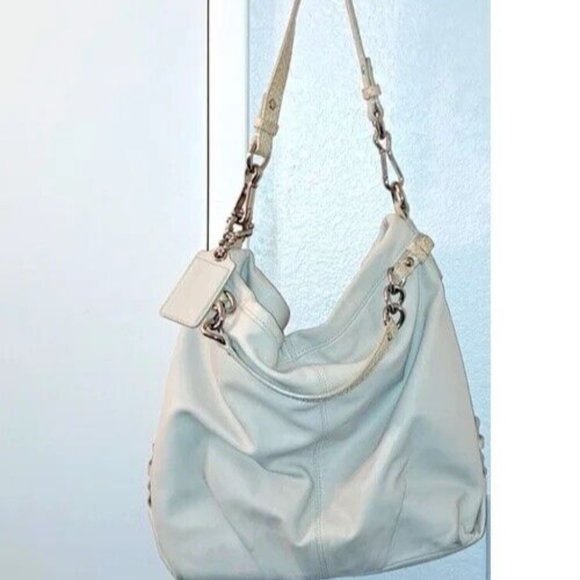 Excellent condition COACH OFF WHITE LEATHER SHOULDER BAG G1060(2010) - Picture 3 of 6